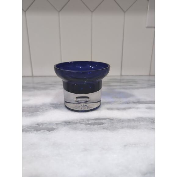 Party‎ Light Cobalt Blue Votive Holder, Tea Light Candle Holder, Bubble Glass - Picture 4 of 10